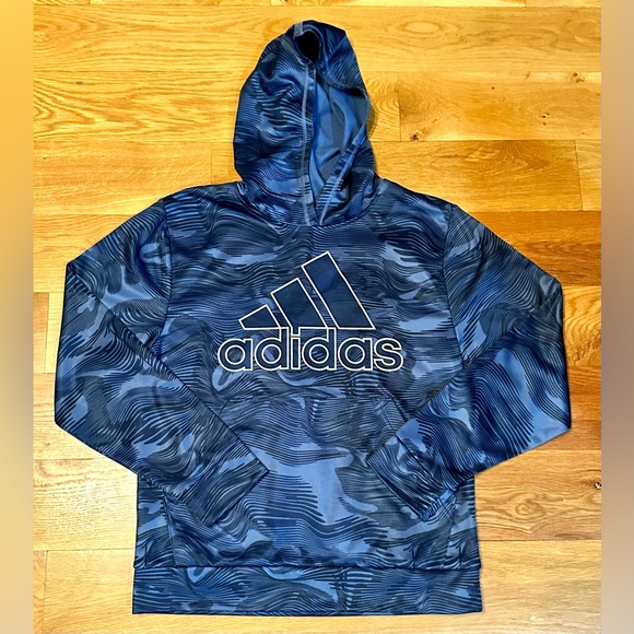 adidas Other - Adidas Blue Hoodie w/Pockets Youth size 18/20